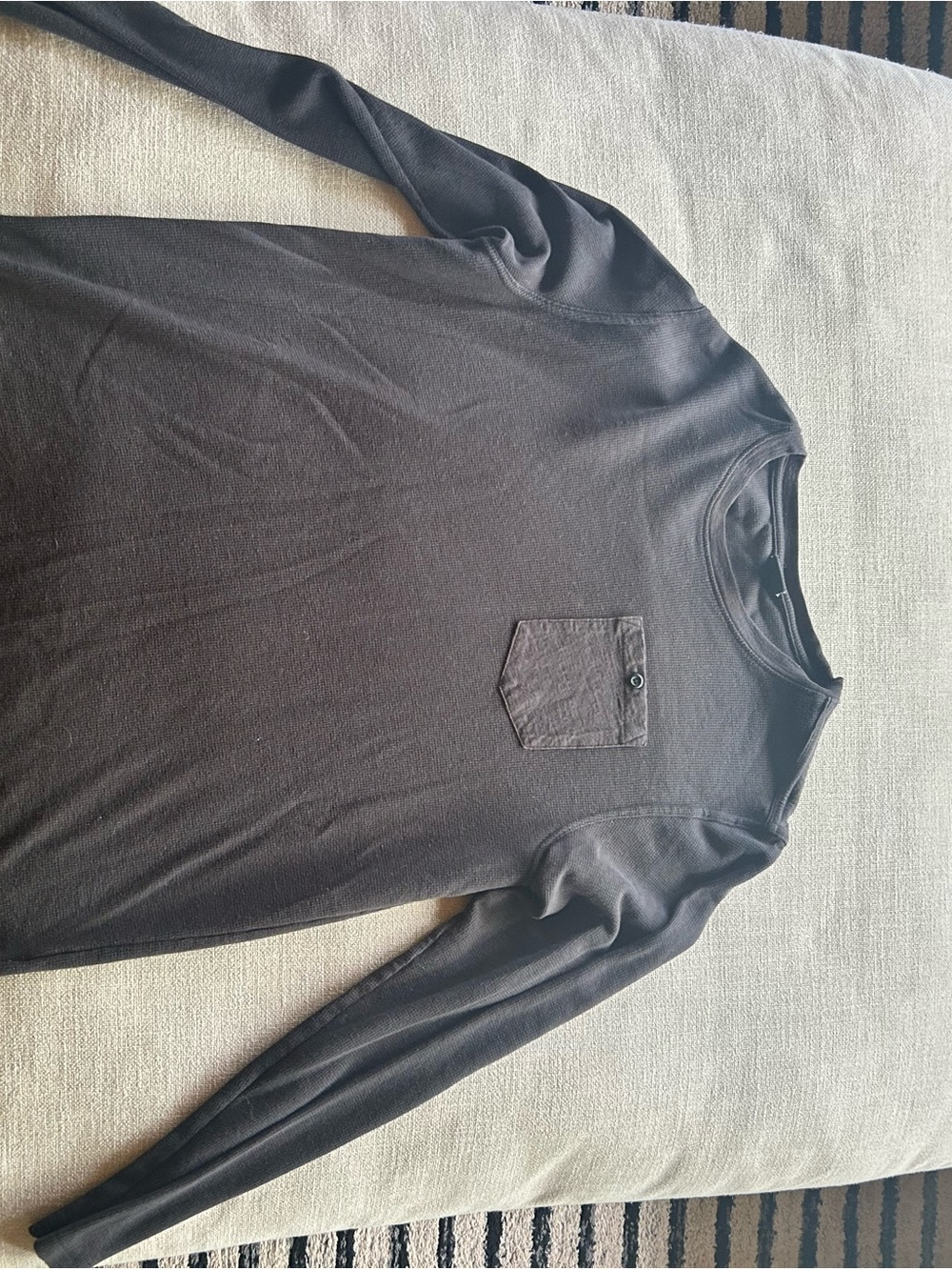 Hurley Black Long-Sleeve Pocket Crewneck Shirt